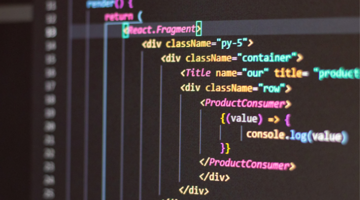 colorful React code
